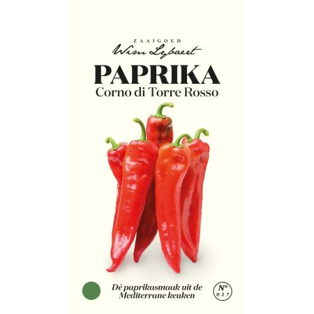 Paprika Corno Di Torre Rosso - Wim Lybaert Zaaigoed