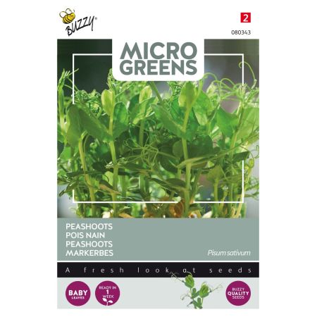 Buzzy Microgreens, Pois nain a germer - Buzzy Microgreens, Peashoots