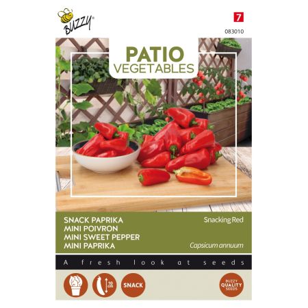 Buzzy Patio Veggies, Mini Poivron Snacking Red - Buzzy Patio Veggies, Paprika Snacking Red