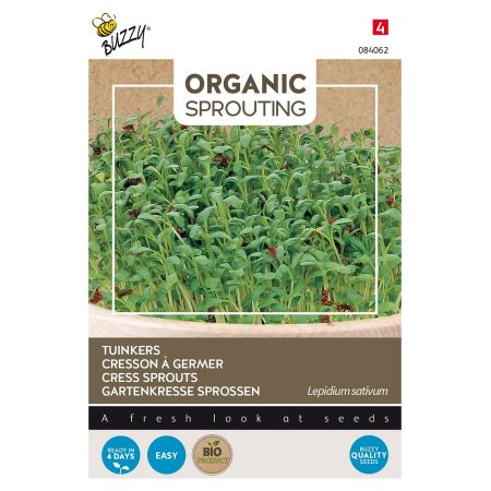 Buzzy Organic Sprouting Cressonette (BIO) - Buzzy Organic Sprouting Tuinkers  (BIO)