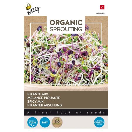 Buzzy Organic Sprouting de Salad Piquant (BIO) - Buzzy Organic Sprouting Salademengsel pikant (BIO)