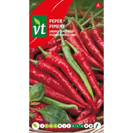 Piment D'Espagne Rouge Long - Peper Spaanse Lange Rode
