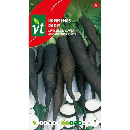 Radis Noir Gros Long D'Hiver - Ramenas Lange Zwarte Winter