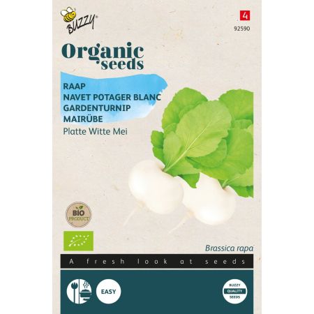 Buzzy Organic Navet potager blanc(BIO) - Buzzy Organic Raap Platte Witte Mei (BIO)