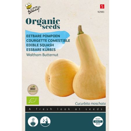 Buzzy Organic Courgette comestible Waltham Butternut (BIO) - Buzzy Organic Eetbare Pompoen Waltham Butternut  (BIO)