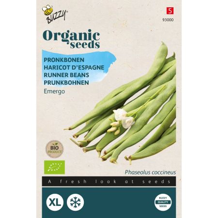 Buzzy Organic Haricot d'Espagne Blanc à longue coss (BIO) - Buzzy Organic Pronkboon Emergo (BIO)